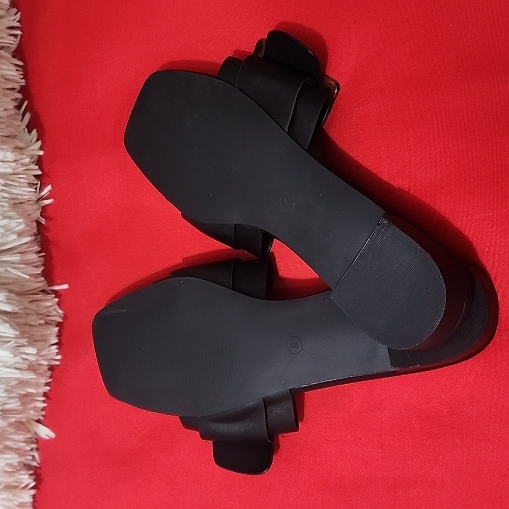 Joie Black Paige Slide Sandals flats tortoise buckle Minimalist Design - Picture 5 of 8